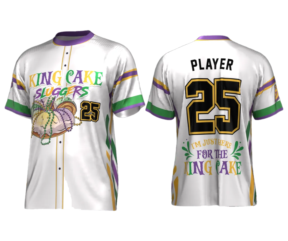 King Cake Sluggers Home Jersey