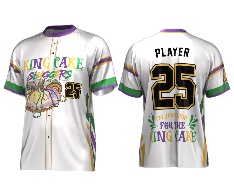 King Cake Sluggers Home Jersey